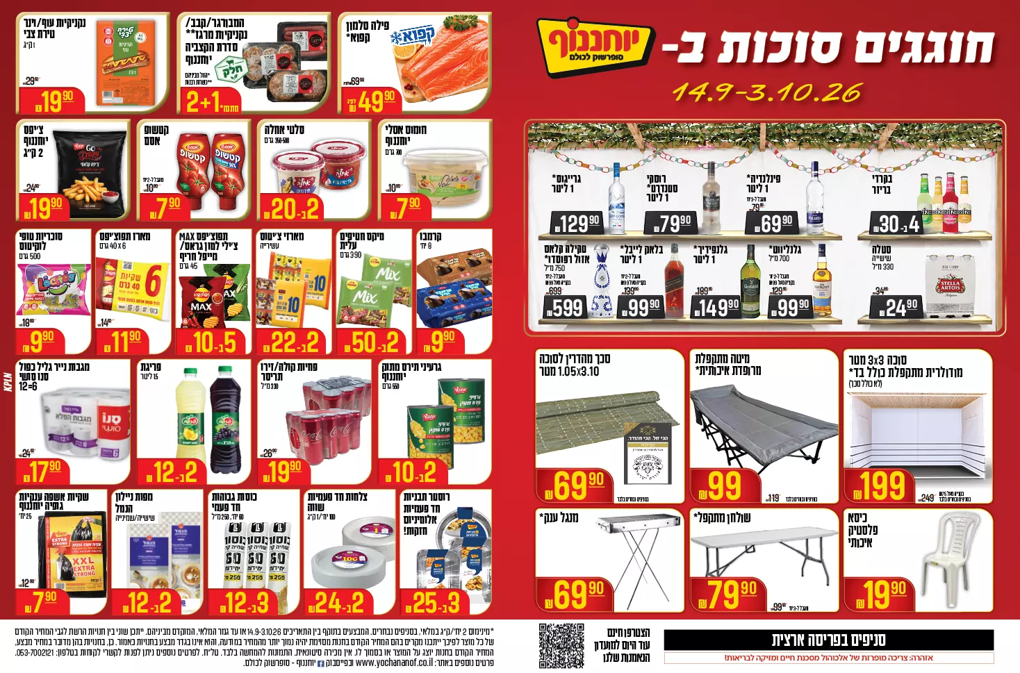 מבצעי סוכות ביוחננוף, 14.9 עד 3.10.2026